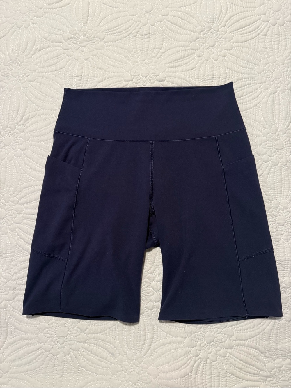 UNIQLO Women’s High-Waist Performance Bike Shorts With Pockest - Navy
